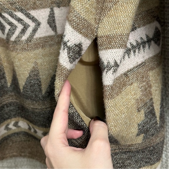 BB Dakota Steve Madden Big Sky Jacket Nutmeg Tribal Western Shacket Size Medium - Picture 4 of 8